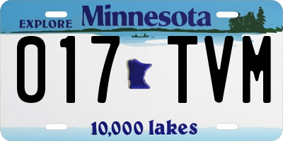 MN license plate 017TVM