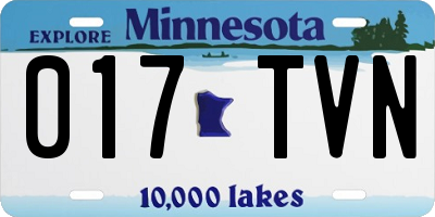MN license plate 017TVN