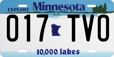 MN license plate 017TVO