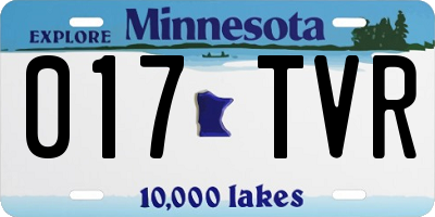 MN license plate 017TVR