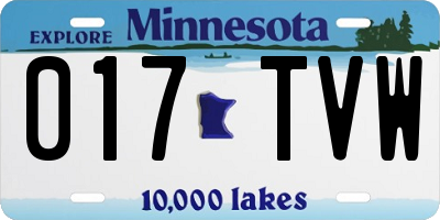 MN license plate 017TVW