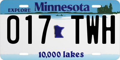 MN license plate 017TWH