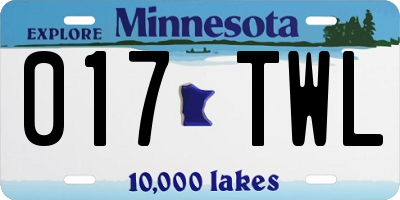 MN license plate 017TWL