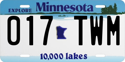 MN license plate 017TWM