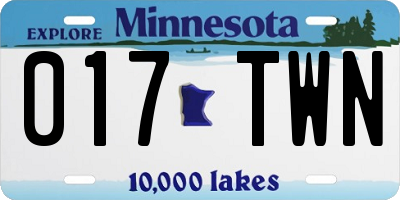 MN license plate 017TWN