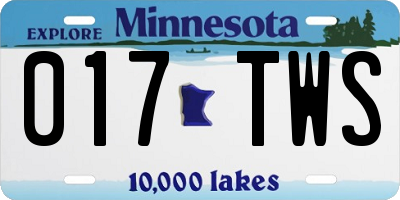 MN license plate 017TWS