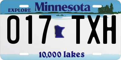 MN license plate 017TXH