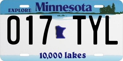 MN license plate 017TYL