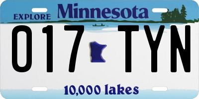 MN license plate 017TYN