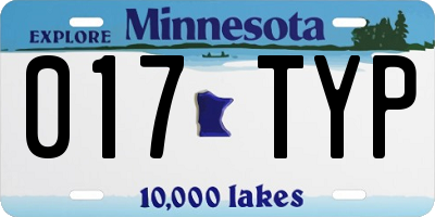MN license plate 017TYP