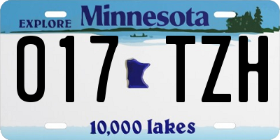 MN license plate 017TZH