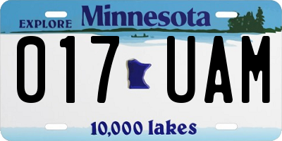 MN license plate 017UAM