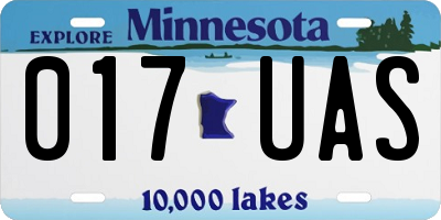 MN license plate 017UAS