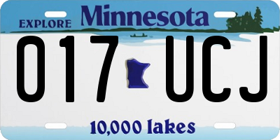 MN license plate 017UCJ