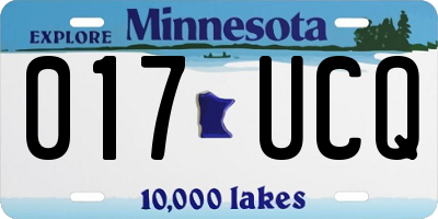 MN license plate 017UCQ
