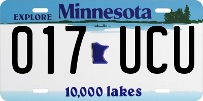 MN license plate 017UCU