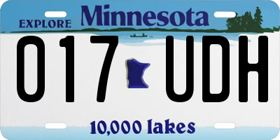 MN license plate 017UDH