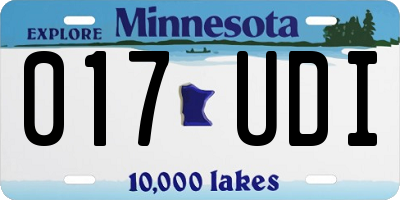 MN license plate 017UDI