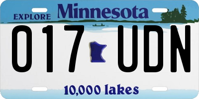 MN license plate 017UDN