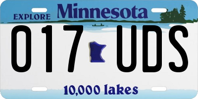 MN license plate 017UDS