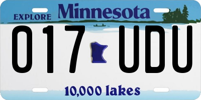 MN license plate 017UDU