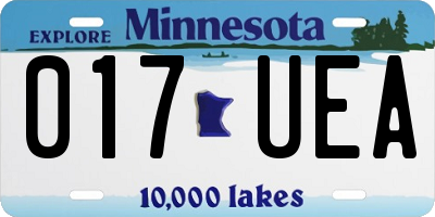 MN license plate 017UEA