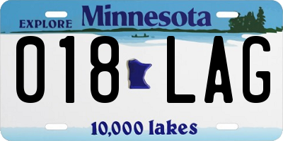 MN license plate 018LAG