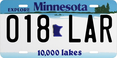 MN license plate 018LAR