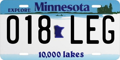 MN license plate 018LEG