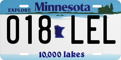 MN license plate 018LEL
