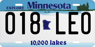 MN license plate 018LEO