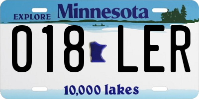 MN license plate 018LER