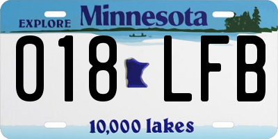 MN license plate 018LFB