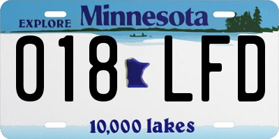 MN license plate 018LFD