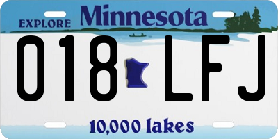 MN license plate 018LFJ