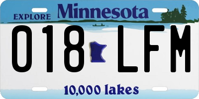 MN license plate 018LFM