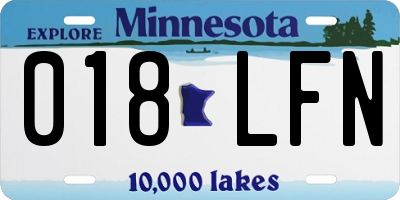 MN license plate 018LFN