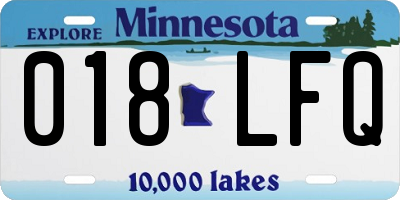 MN license plate 018LFQ