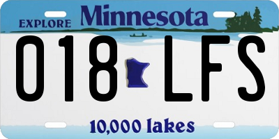 MN license plate 018LFS
