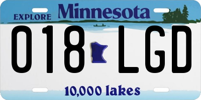 MN license plate 018LGD