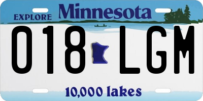 MN license plate 018LGM
