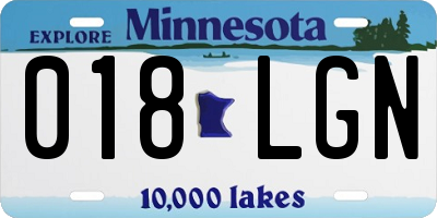 MN license plate 018LGN