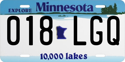 MN license plate 018LGQ