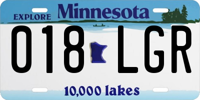 MN license plate 018LGR