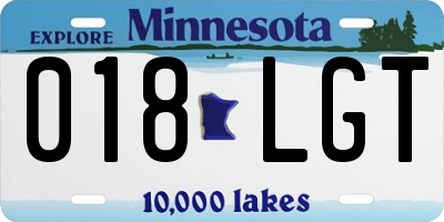 MN license plate 018LGT