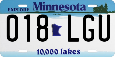MN license plate 018LGU