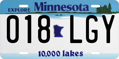 MN license plate 018LGY