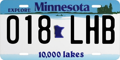 MN license plate 018LHB