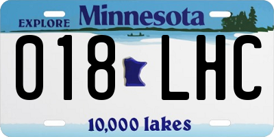 MN license plate 018LHC