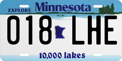 MN license plate 018LHE